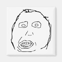 Herp Derp Idiot Rage Face Meme Fridge Magnets