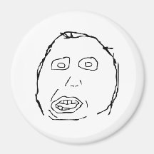 Herp Derp Idiot Rage Face Meme Magnet