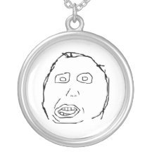 Herp Derp Idiot Rage Face Meme Pendant