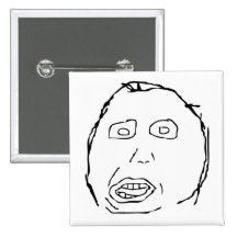 Herp Derp Idiot Rage Face Meme Pinback Buttons