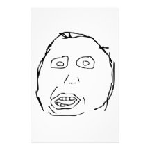 Herp Derp Idiot Rage Face Meme Personalized Stationery