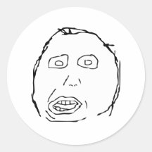 Herp Derp Idiot Rage Face Meme Stickers