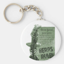 Herps Rule Iguana Keychain