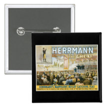 Herrmann The Great ~ Vintage Bullet Catching Act Pin