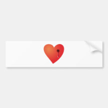 Herz Schuss heart bullet hole Auto Aufkleber