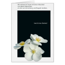 Herzliches Beileid Karten
