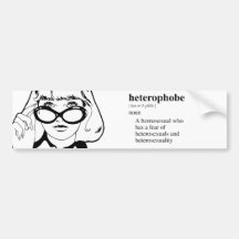 HETEROPHOBE BUMPER STICKER