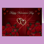 Heureuse Sainte-Valentin avec la carte de voeux de cartes