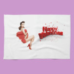 Heureuse Sainte-Valentin linges de cuisine