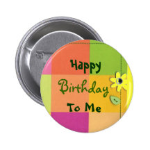 Heureux, anniversaire, à moi badges avec agrafe
