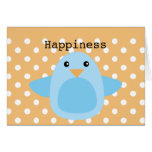 Heureux comme oiseau bleu carte de vœux