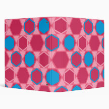 Hexagons (crimson) folder binders