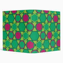 Hexagons (green) folder vinyl binders