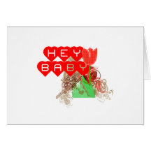 HEY BABY Greeting Card