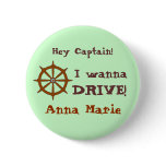 Hey Captain w name Pinback Buttons
