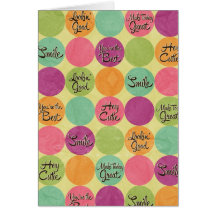 Hey Cutie Circle Pattern Card
