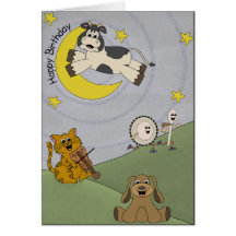 Hey Diddle Diddle Birthday Greeting Card