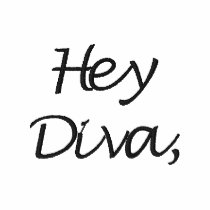 Hey Diva, Where's My Dude White Embroidered Polo Shirt