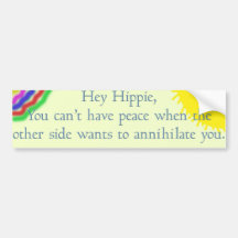 Hey Hippie Bumper Sticker