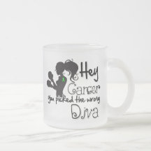 Hey Kidney Cancer You Picked The Wrong Diva v2 Mugs