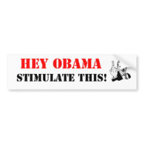 Hey Obama Stimulate This! Bumper Sticker