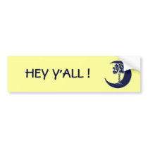 Hey Y'All! South Carolina Palmetto Bumper Sticker