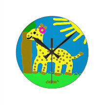 HI54ECO Safari Friends Giselle Giraffe Girl Clocks