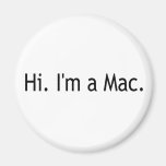 Hi I'M A Mac Refrigerator Magnet