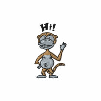 Hi! Monkey (black outline) Polo