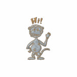 Hi! Monkey Embroidered Hooded Sweatshirt