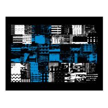 Hi-Tech Grunge Finnish Flag Postcard