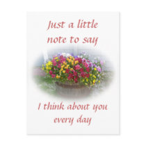 Hi Thinking of You Basket of Blossoms Post Cards