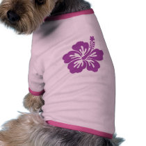 hibiscus aloha flower doggie tshirt