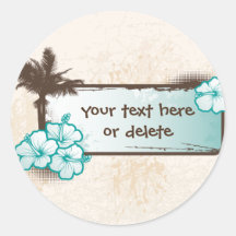 Hibiscus Banner Stickers