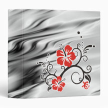 Hibiscus Decor 3 Ring Binders
