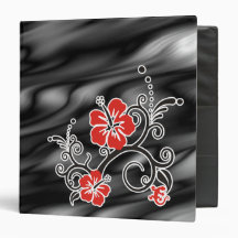 Hibiscus Decor Vinyl Binder