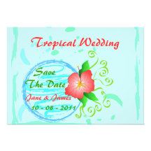 Hibiscus flower - Card Invites