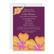 Hibiscus Flower Tropical 5x7 Bridal Shower Invite