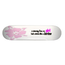 Hibiscus I may be a girl but I skate like a hardas Skateboard Deck