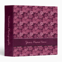 Hibiscus Pink Flowers Batik Binder