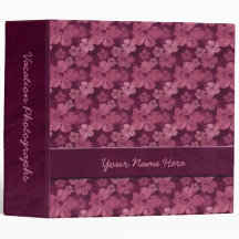 Hibiscus Pink Flowers Batik Binders