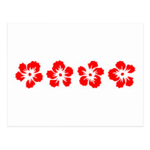 hibiscus rose of Sharon red Post Cards