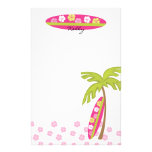 Hibiscus Surfboard Personalized Stationery