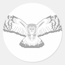 Hibou Adhésif Rond
