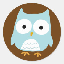 Hibou Adhésifs Ronds