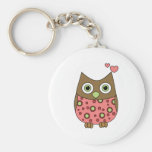 Hibou avec amour porte-clef