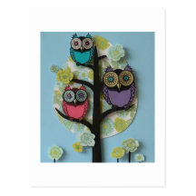 hibou carte postale