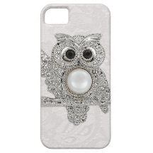 Hibou de diamants et dentelle imprimés de Paisley Coques iPhone 5 Case-Mate
