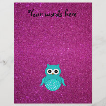Hibou de turquoise mignon tract