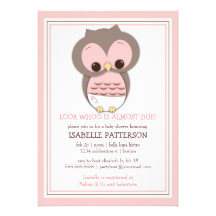 Hibou doux de bébé c'est une invitation de baby sh